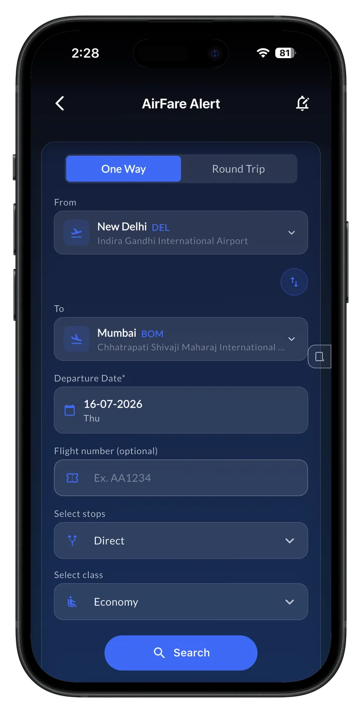 Airfare Alerts