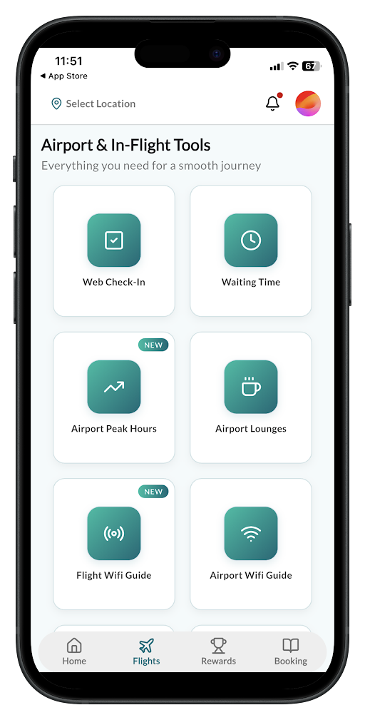 FlyFi App Features Overview